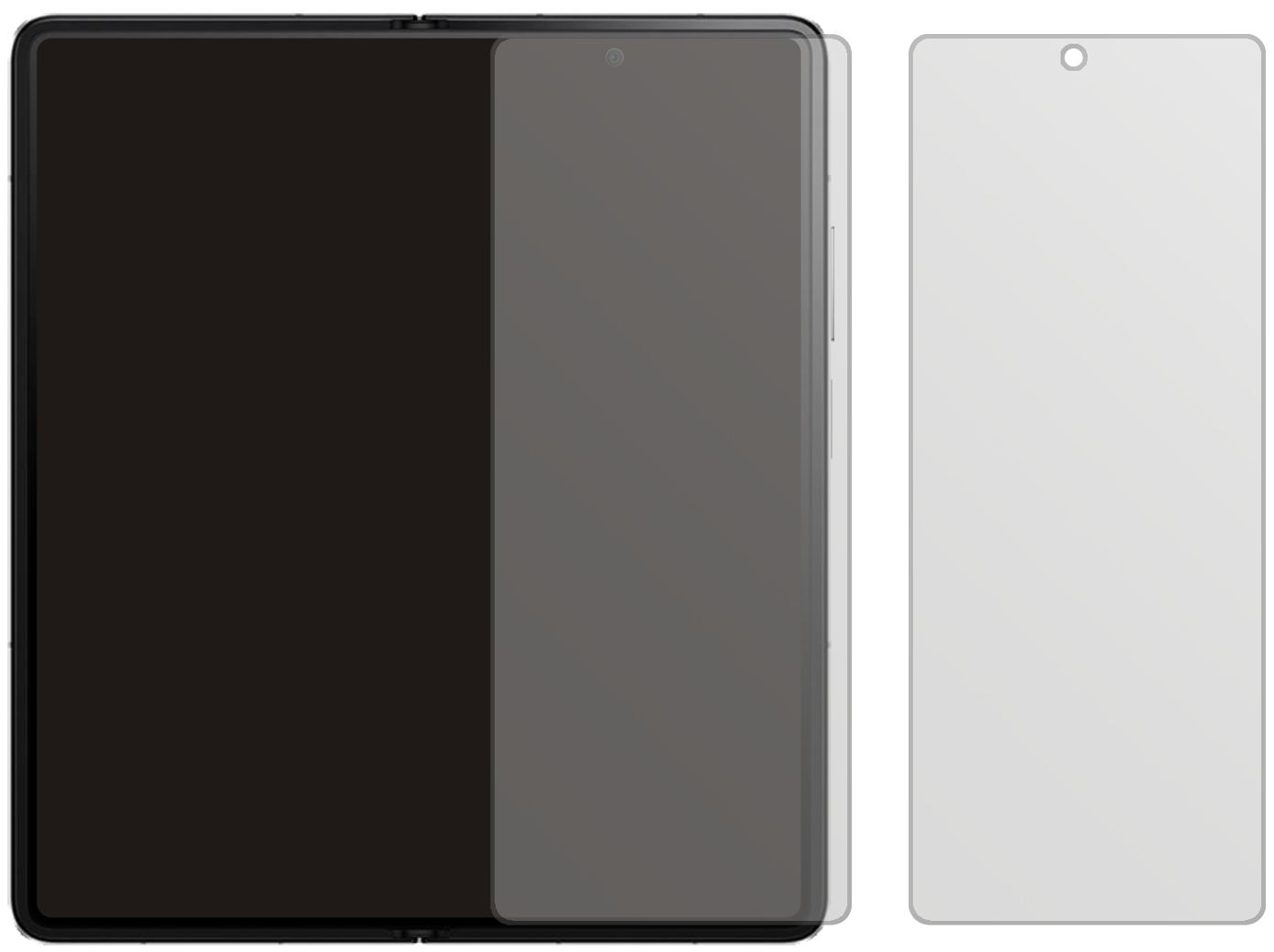 HonorMagic V mit aufgebrachter dipos Displayschutzfolie, die lästige Fingerabdrücke minimiert