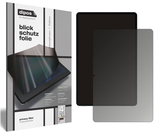Blickschutzfolie von dipos passend für Honor Pad V7 Pro, präziser Zuschnitt und blasenfrei montiert