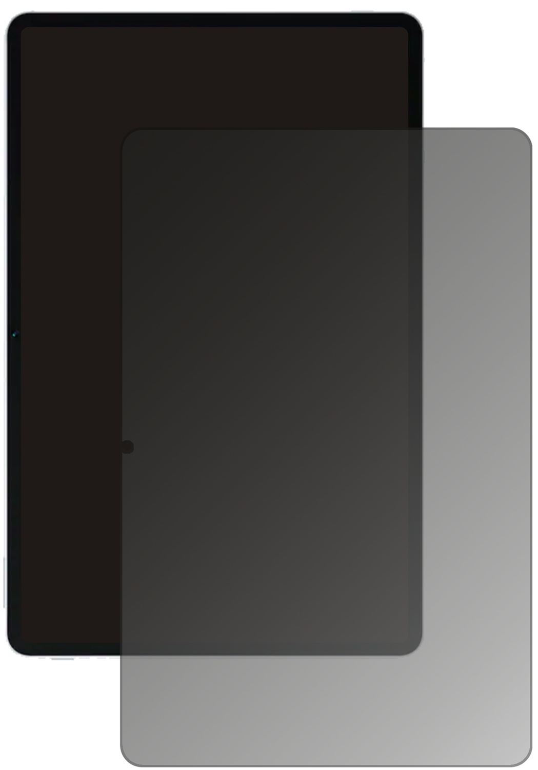 HonorPad V7 Pro mit aufgebrachtem dipos Displayschutz, der seitliche Einblicke blockiert