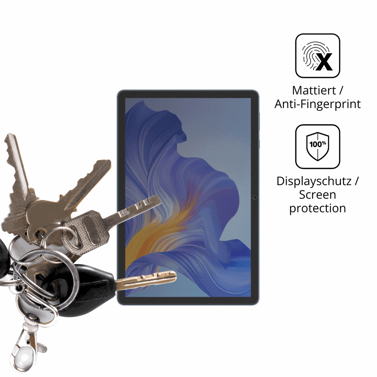 dipos Displayschutz für Honor Pad X8b, mattierte Oberfläche, Blickschutzfilter und perfekter Passform