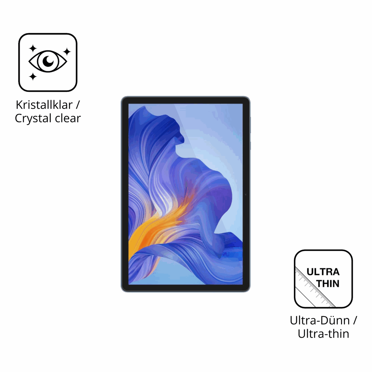 Dünne und klare Folie passend zugeschnitten für Honor Pad X8b