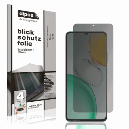 Blickschutzfolie von dipos passend für Honor Play 10, präziser Zuschnitt und blasenfrei montiert