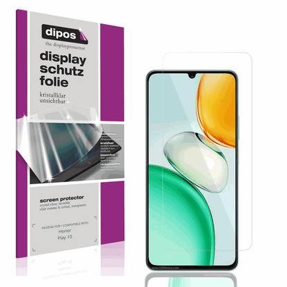 Klare Displayschutzfolie von dipos passend für Honor Play 10, präziser Zuschnitt und blasenfrei montiert