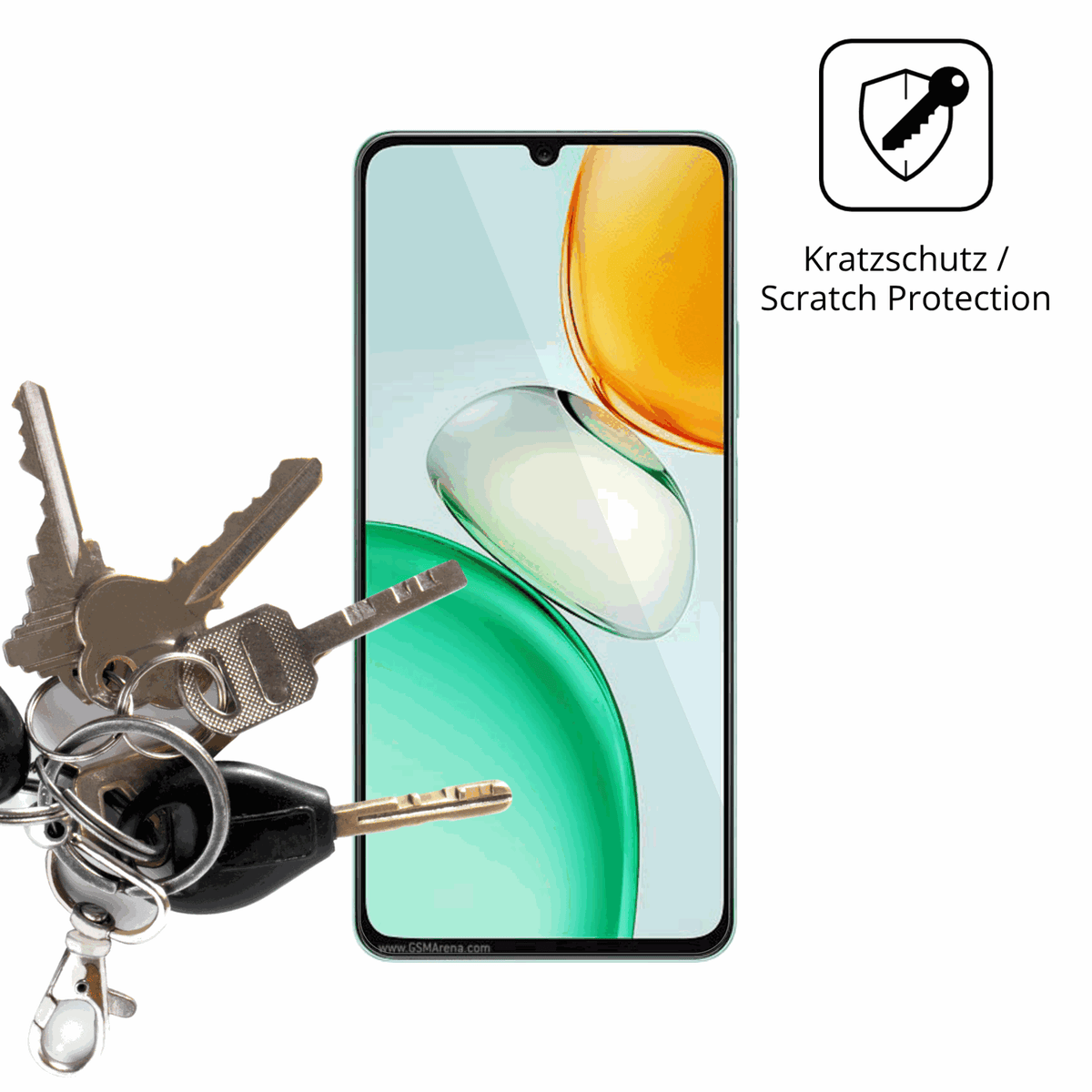 Schutz gegen Kratzer auf dem Honor Play 10 Glas durch Schlüssel oder Ähnliches