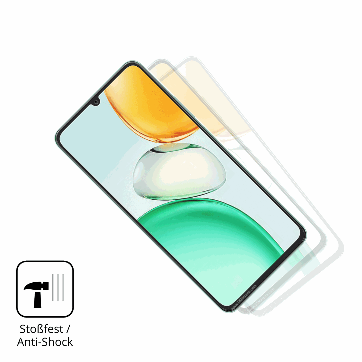 Schutz gegen Kratzer auf dem Honor Play 10 Glas durch Schlüssel, Stöße gegen die Tischkante oder Stürze