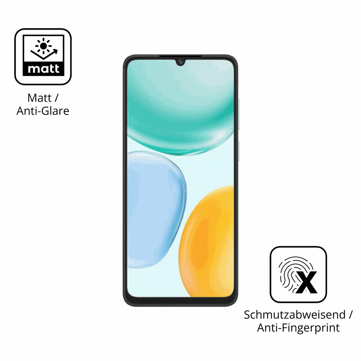 Dünne und entspiegelnde Folie passend zugeschnitten für honorx5c