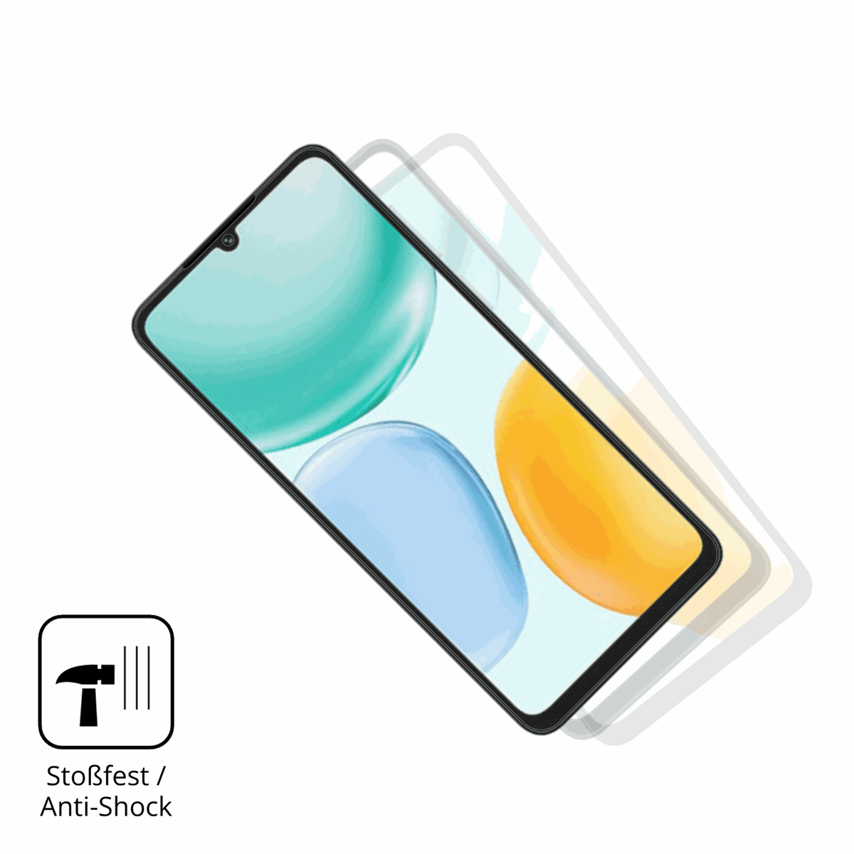 Schutz gegen Kratzer auf dem honorx5c Glas durch Schlüssel, Stöße gegen die Tischkante oder Stürze