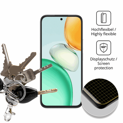 dipos Displayschutz für Honor Play 10C, transparente Oberfläche, perfekte Passform auch für die Rundungen
