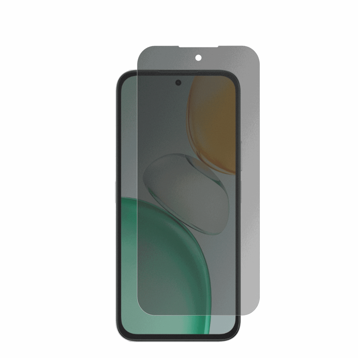 HonorPlay 10C mit aufgebrachter dipos Flex Schutzfolie, die seitliche Einblicke blockiert