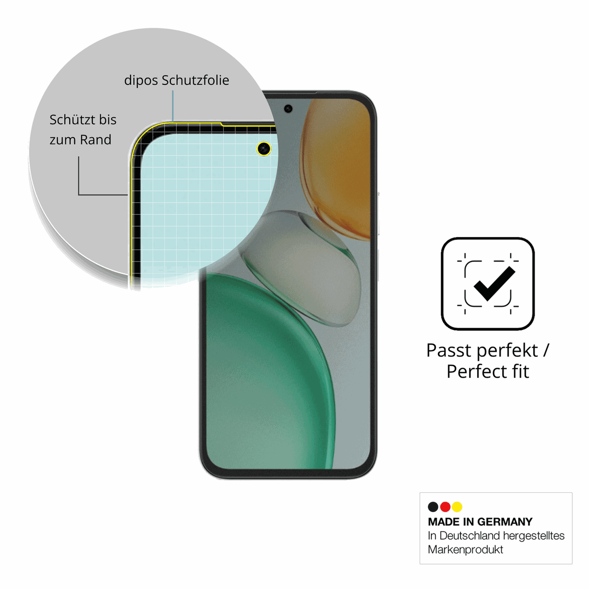 Schutz gegen Kratzer auf dem Honor Play 10C Glas durch Schlüssel, Stöße gegen die Tischkante oder Stürze