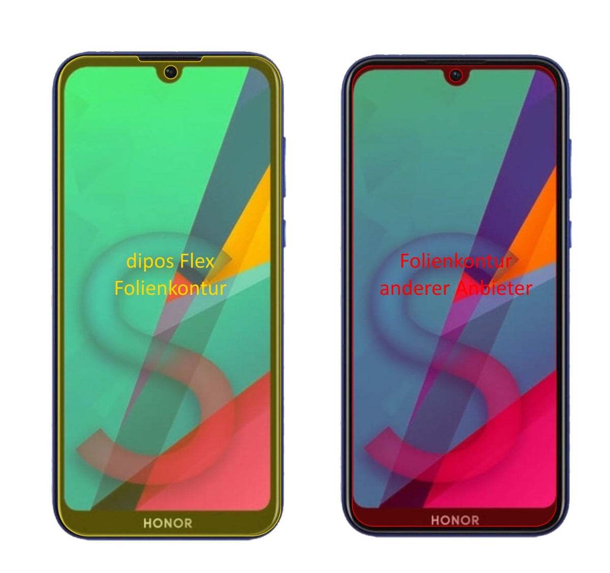 2x 3D Full Cover Schutzfolie für Honor Play 8