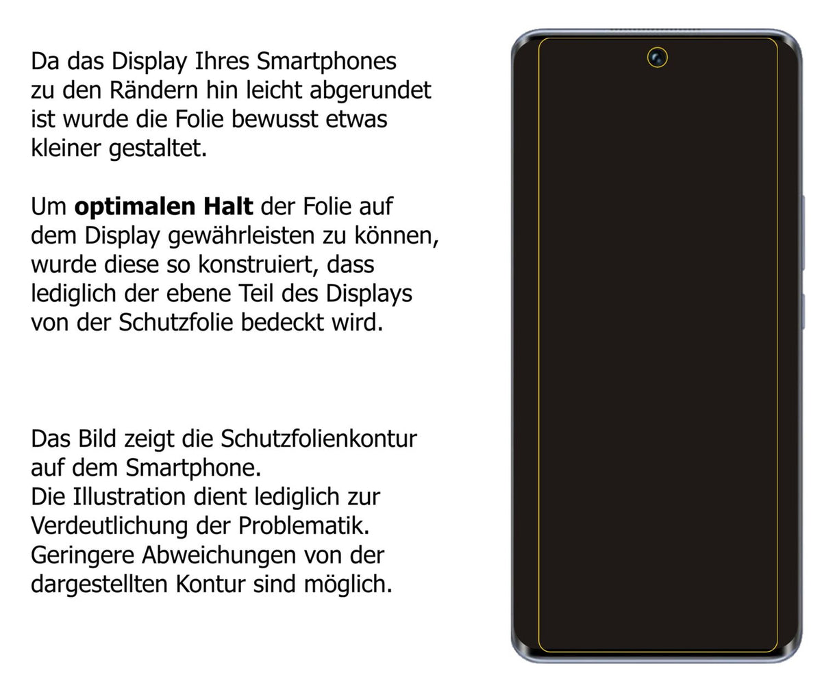 5x Schutzfolie matt für Honor V40 Lite Display-Schutzfolie