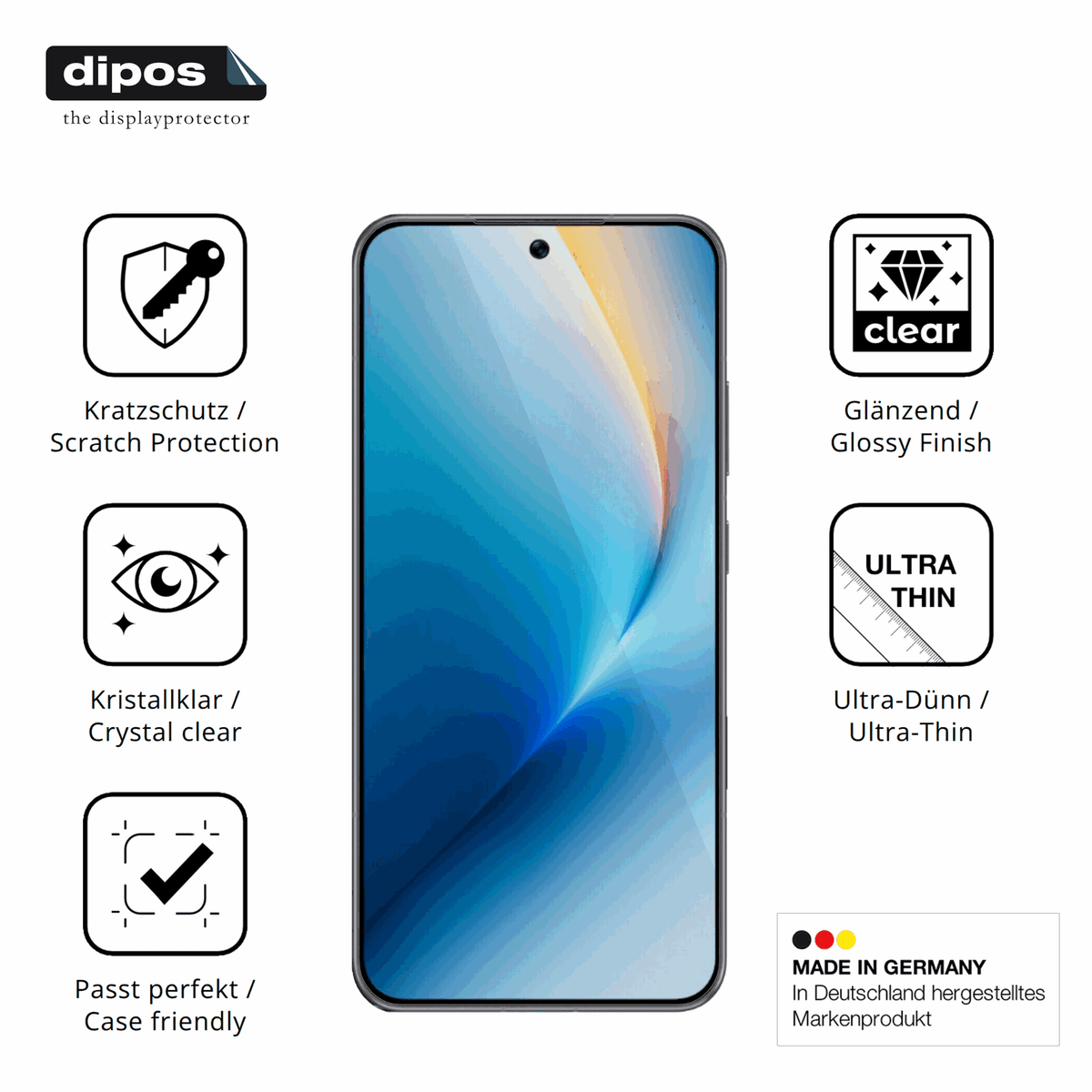 Displayschutz hergestellt in Deutschland, h�chste Qualit�t made in Germany