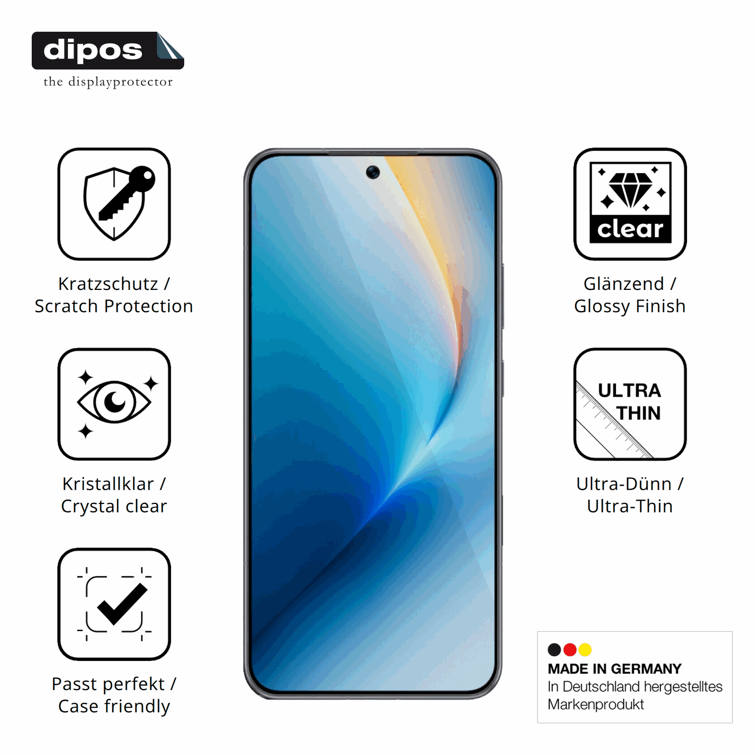 Displayschutz hergestellt in Deutschland, h�chste Qualit�t made in Germany