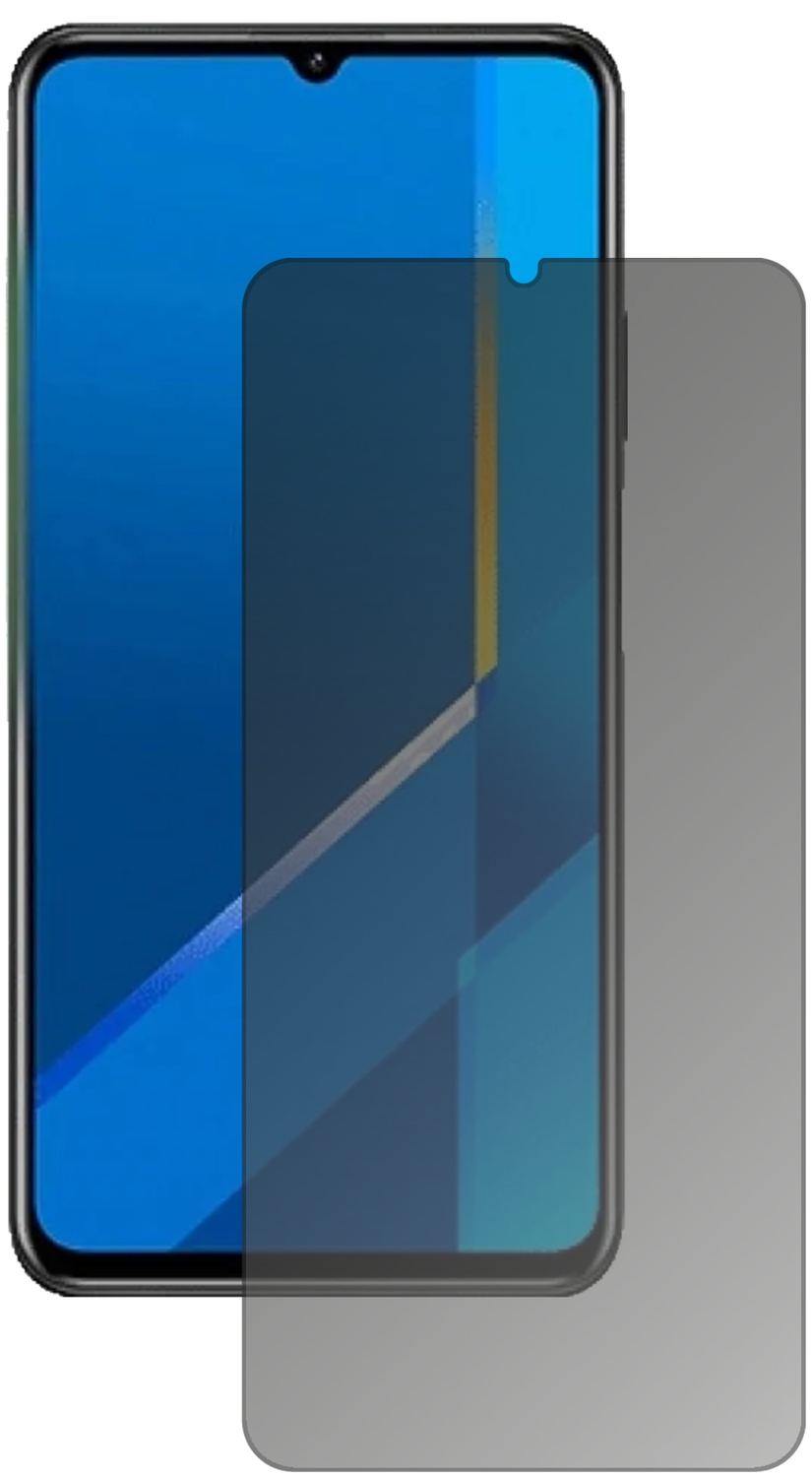 HonorX10 Max 5G mit aufgebrachtem dipos Displayschutz, der seitliche Einblicke blockiert