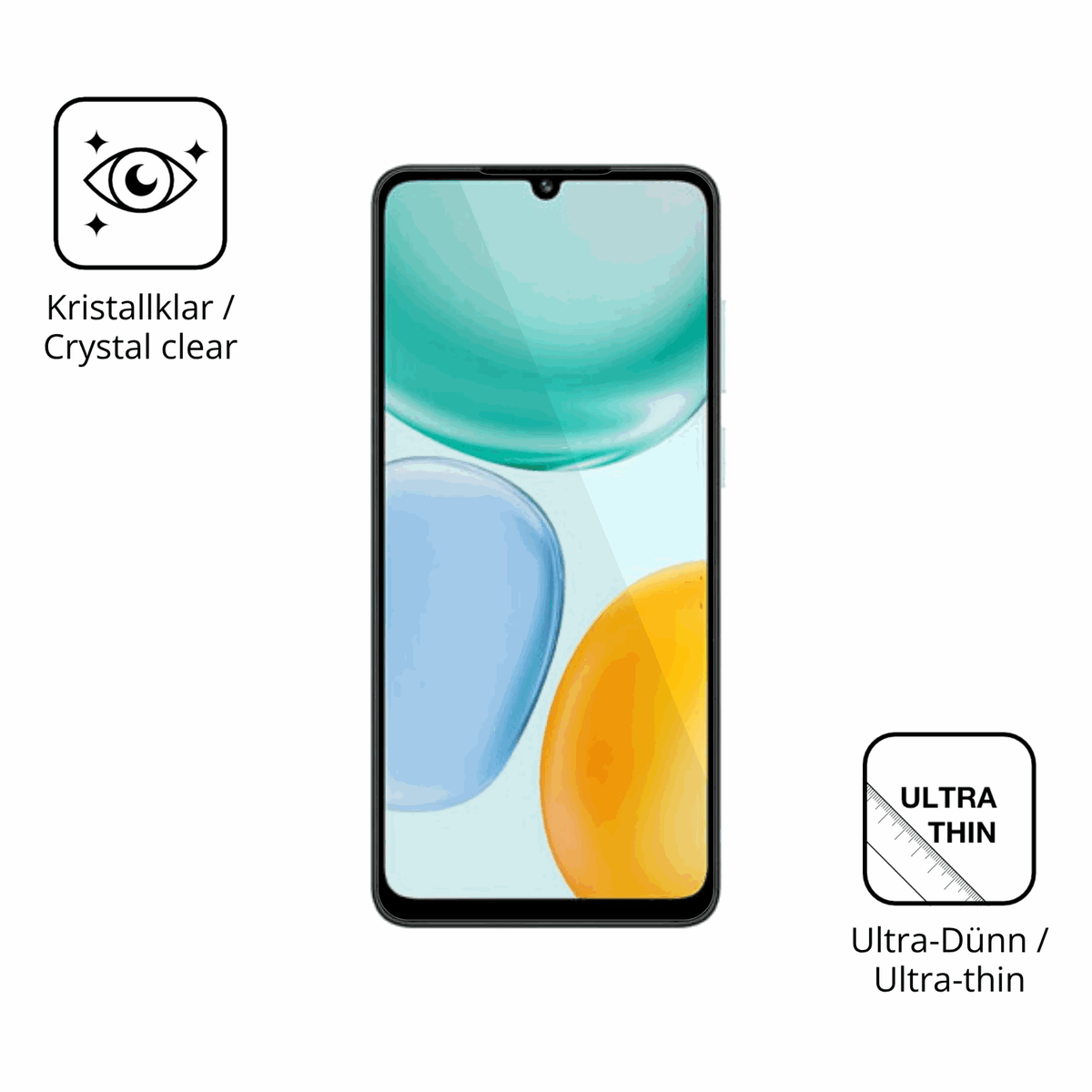Dünne und klare Folie passend zugeschnitten für honorx5c
