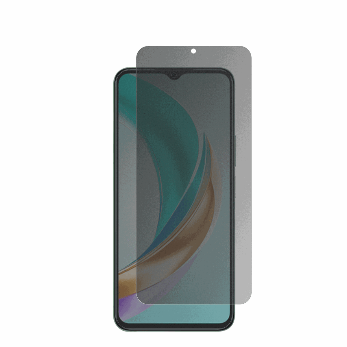 HonorX6b Plus mit aufgebrachtem dipos Displayschutz, der seitliche Einblicke blockiert