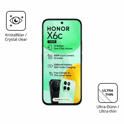 Dünne und klare Folie passend zugeschnitten für Honor X6c