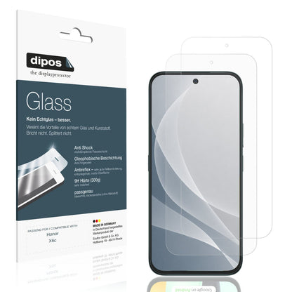 Matte Displayschutzfolie von dipos passend für Honor X6c, 9H kratzfest und blasenfrei montiert
