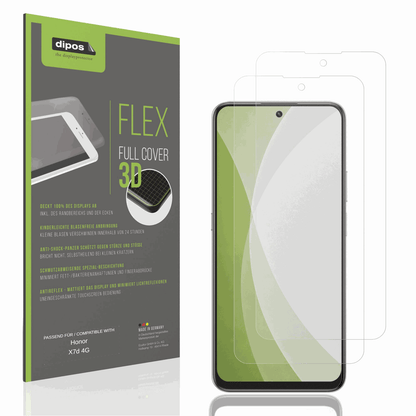 Matte Displayschutzfolie von dipos passend für Honor X7d 4G, 100% Displayabdeckung und blasenfreie Montage