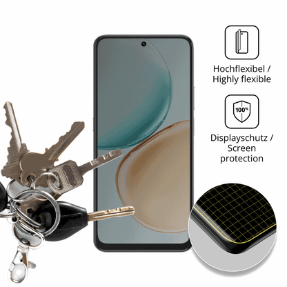 dipos Displayschutz für Honor X7d 4G, mit Blickschutzfilter und perfekter Passform auch für die Rundungen