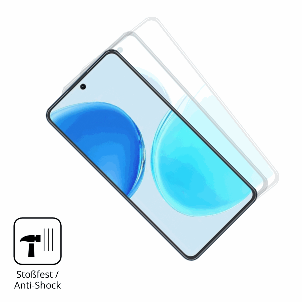 Schutz gegen Kratzer auf dem Honor X8d Glas durch Schlüssel, Stöße gegen die Tischkante oder Stürze