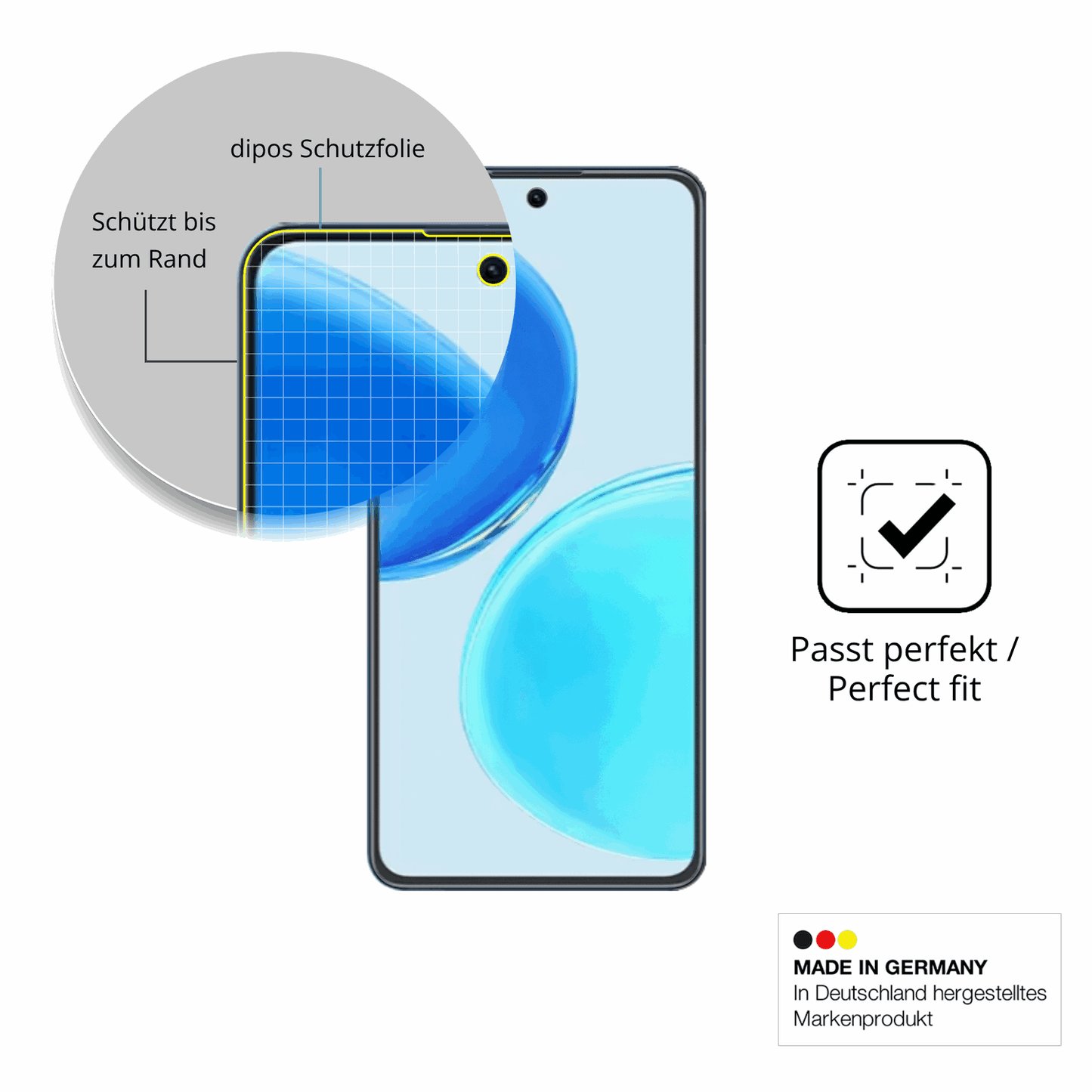 Besonders flexibler Displayschutz mit Anti-Shock-Schicht im Materialmix
