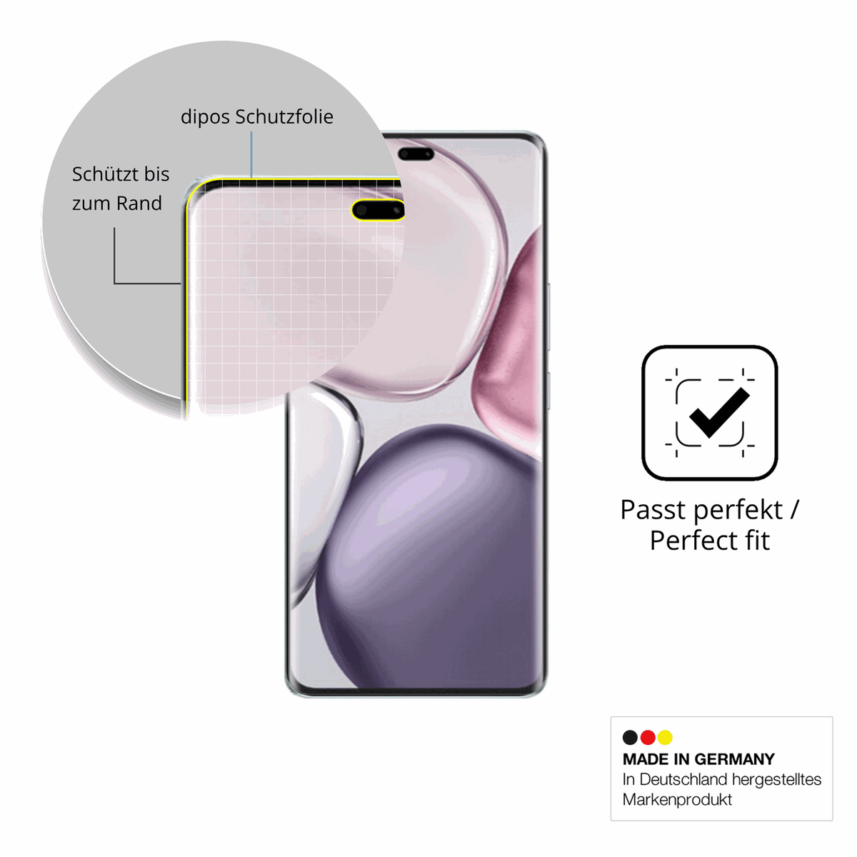 Besonders flexibler Displayschutz mit Anti-Shock-Schicht im Materialmix