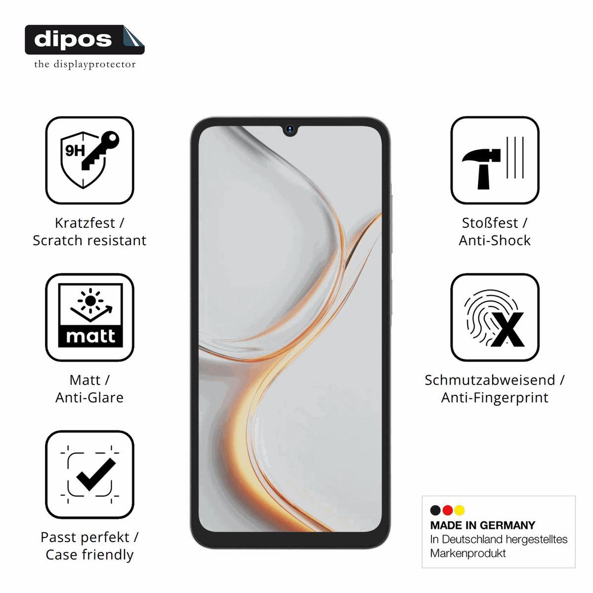 Displayschutz hergestellt in Deutschland, höchste Qualität made in Germany