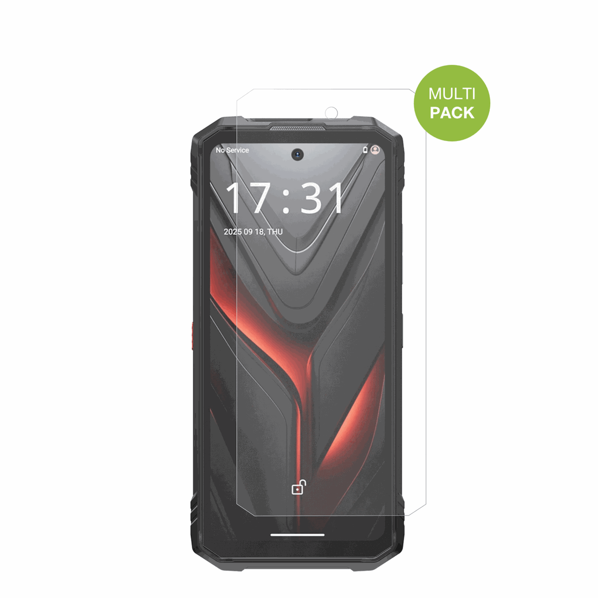 HotwavHyper 8 Pro mit aufgebrachter dipos Displayschutzfolie, die lästige Fingerabdrücke minimiert