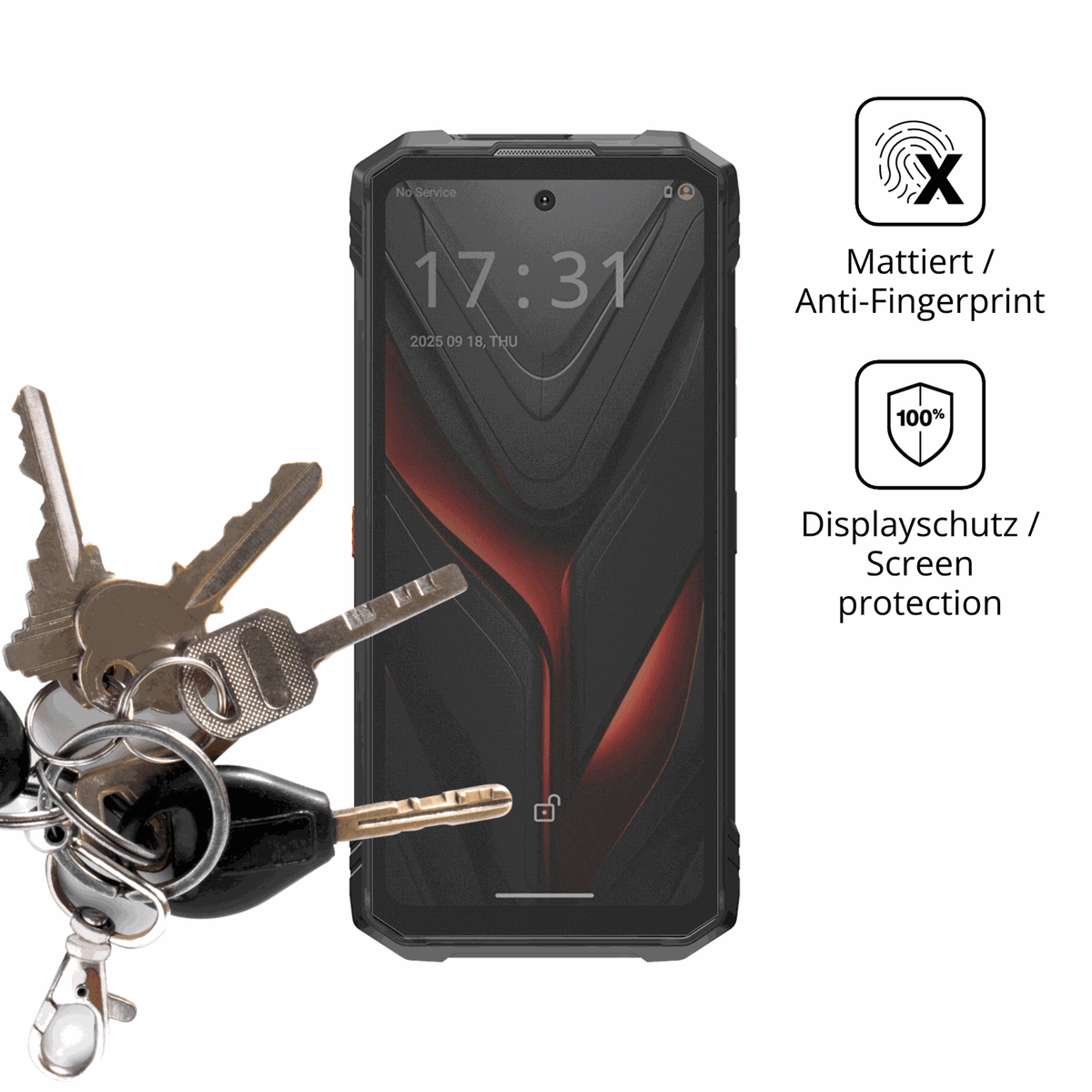 dipos Displayschutz für Hotwav Hyper 8 Pro, mattierte Oberfläche, Blickschutzfilter und perfekter Passform
