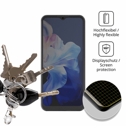 dipos Displayschutz für Hotwav Note 15 Pro, mit Blickschutzfilter und perfekter Passform auch für die Rundungen