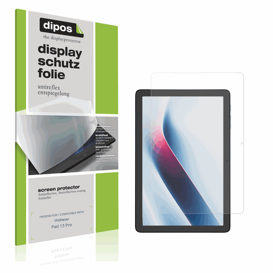Matte Displayschutzfolie von dipos passend für Hotwav Pad 13 Pro, präziser Zuschnitt und blasenfrei montiert