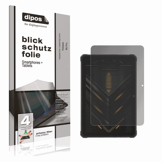 Blickschutzfolie von dipos passend für Hotwav R6 Pro, präziser Zuschnitt und blasenfrei montiert