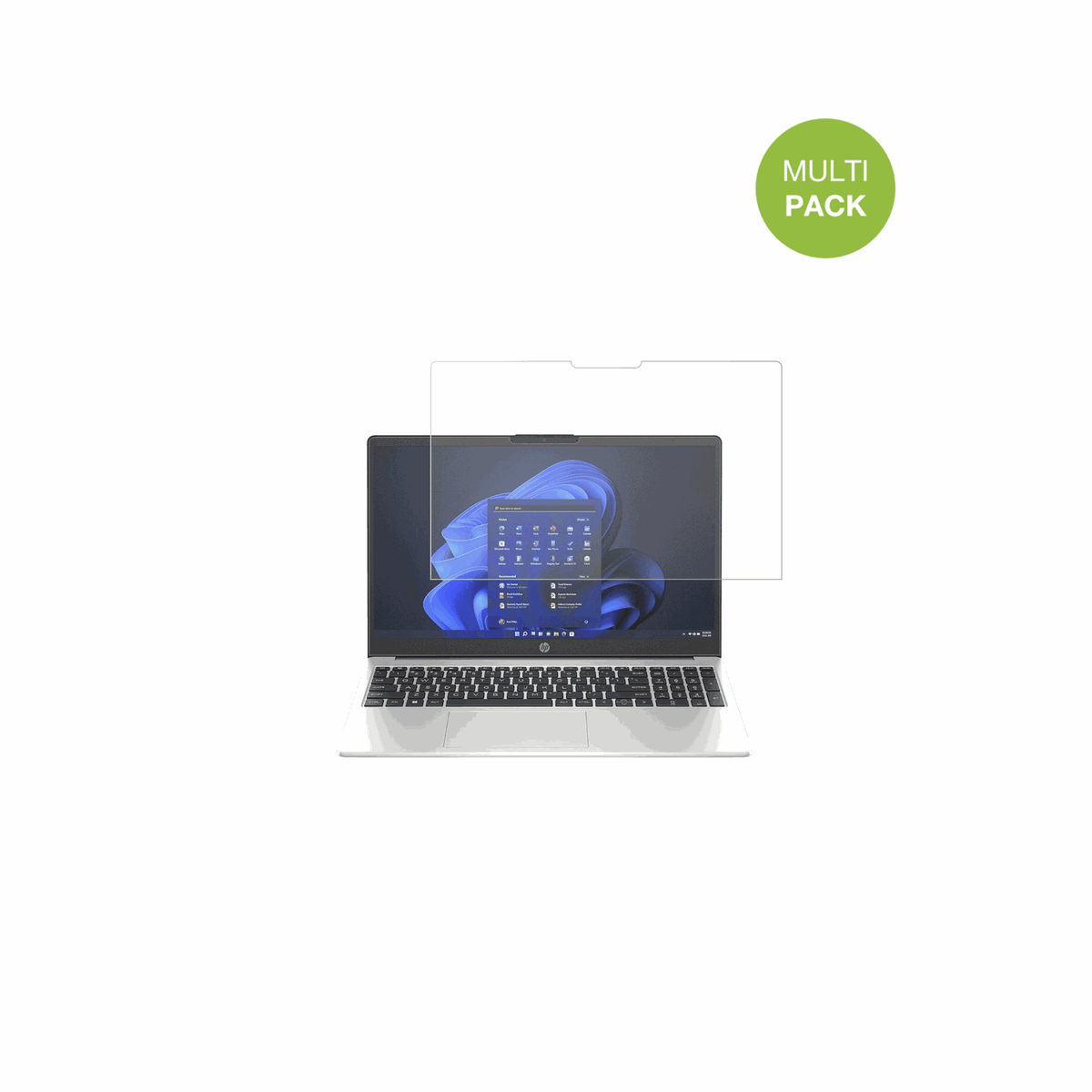 HP250 G10 mit aufgebrachter dipos Displayschutzfolie, die lästige Fingerabdrücke minimiert