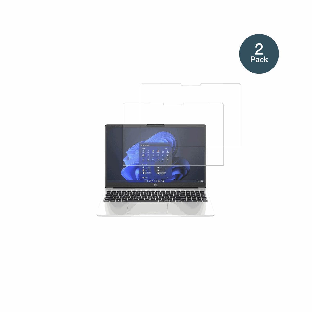 HP250 G10 mit aufgebrachter dipos Panzerfolie, die lästige Fingerabdrücke minimiert