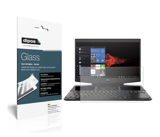 Matte Displayschutzfolie von dipos passend für HP Omen X 2S, 9H kratzfest und blasenfrei montiert