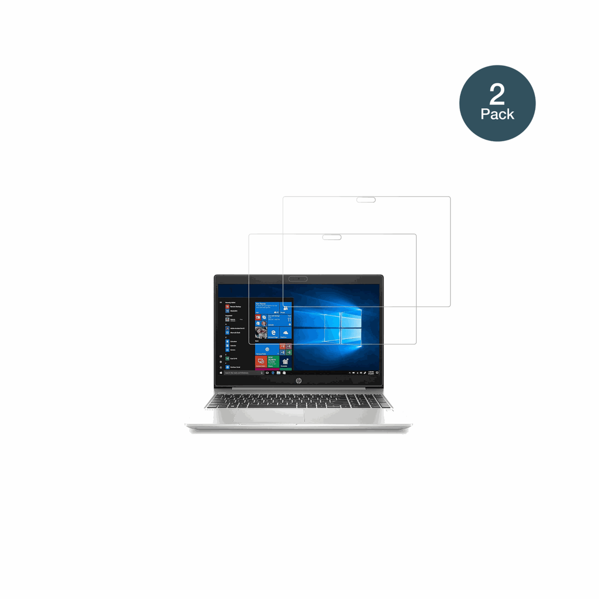 HPProBook 450 G7 mit aufgebrachter dipos Flex Schutzfolie, glasklare Darstellung ohne Einschränkungen
