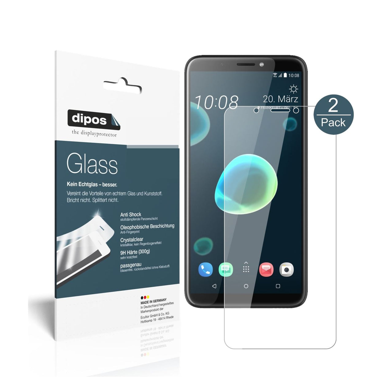 Perfekte Passform und ultimative Qualität: Unser 9H Panzerglas bietet Schutz für HTC-Desire 12