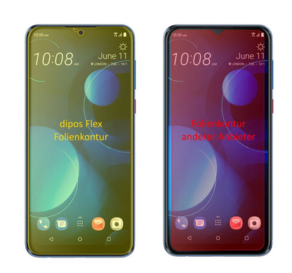 2x 3D Full Cover Schutzfolie für HTC Desire 19 Plus