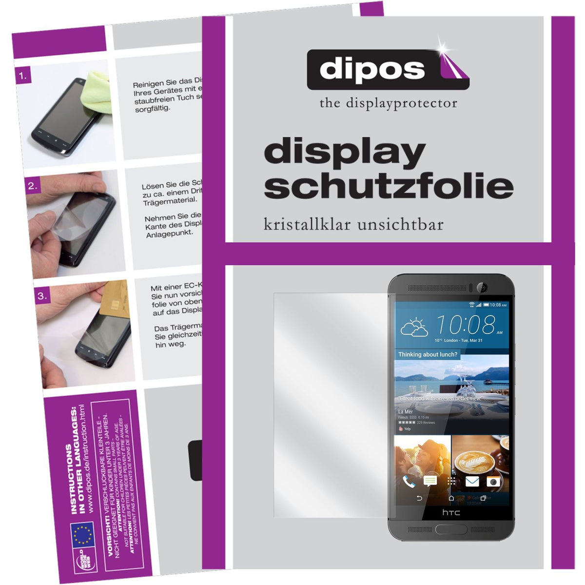 Perfekte Passform und ultimative Qualität: Unser 9H Panzerglas bietet Schutz für HTC-One M9 Plus