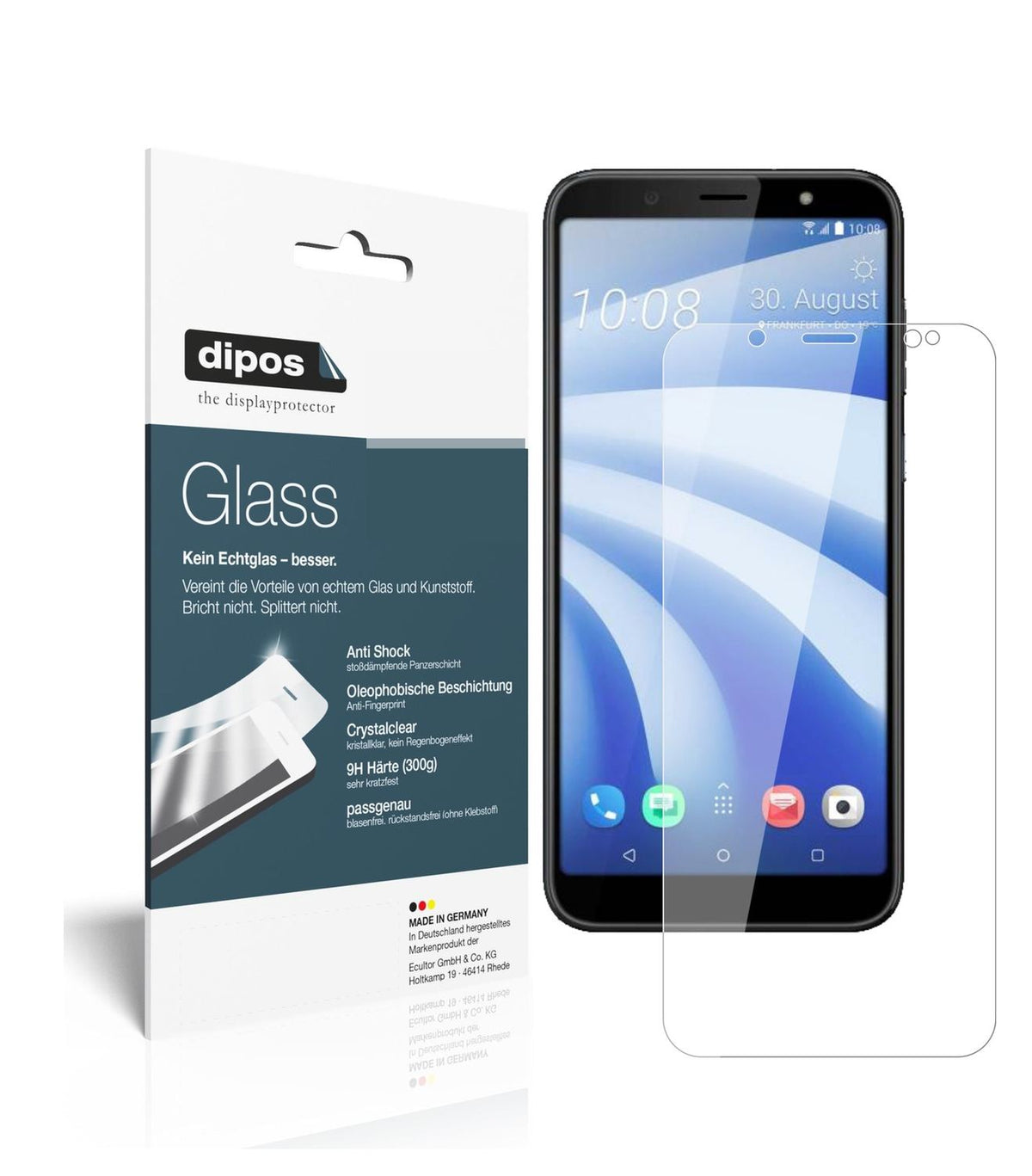 Perfekte Passform und ultimative Qualität: Unser 9H Panzerglas bietet Schutz für HTC-U12 Life