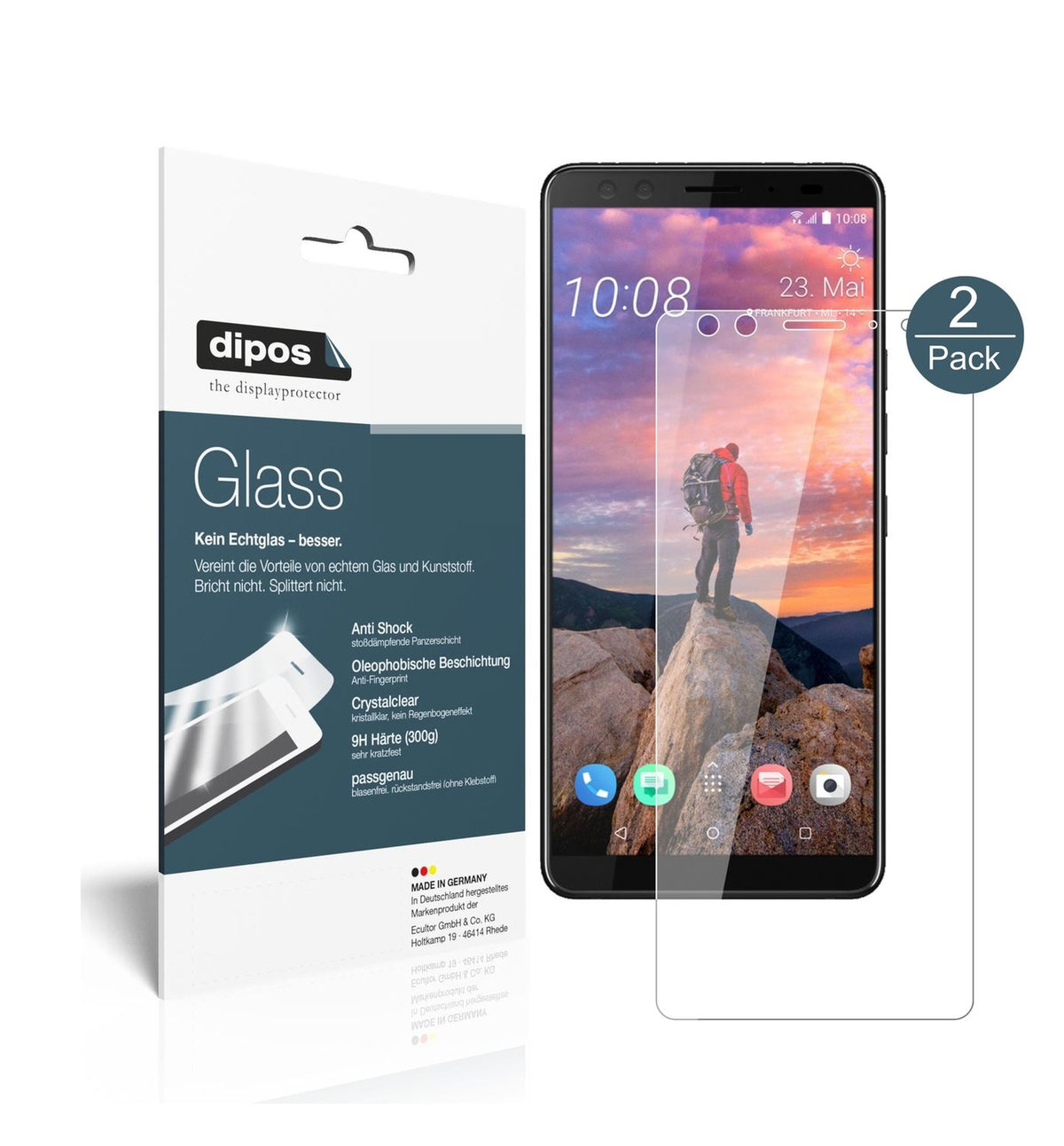 Perfekte Passform und ultimative Qualität: Unser 9H Panzerglas bietet Schutz für HTC-U12 Plus