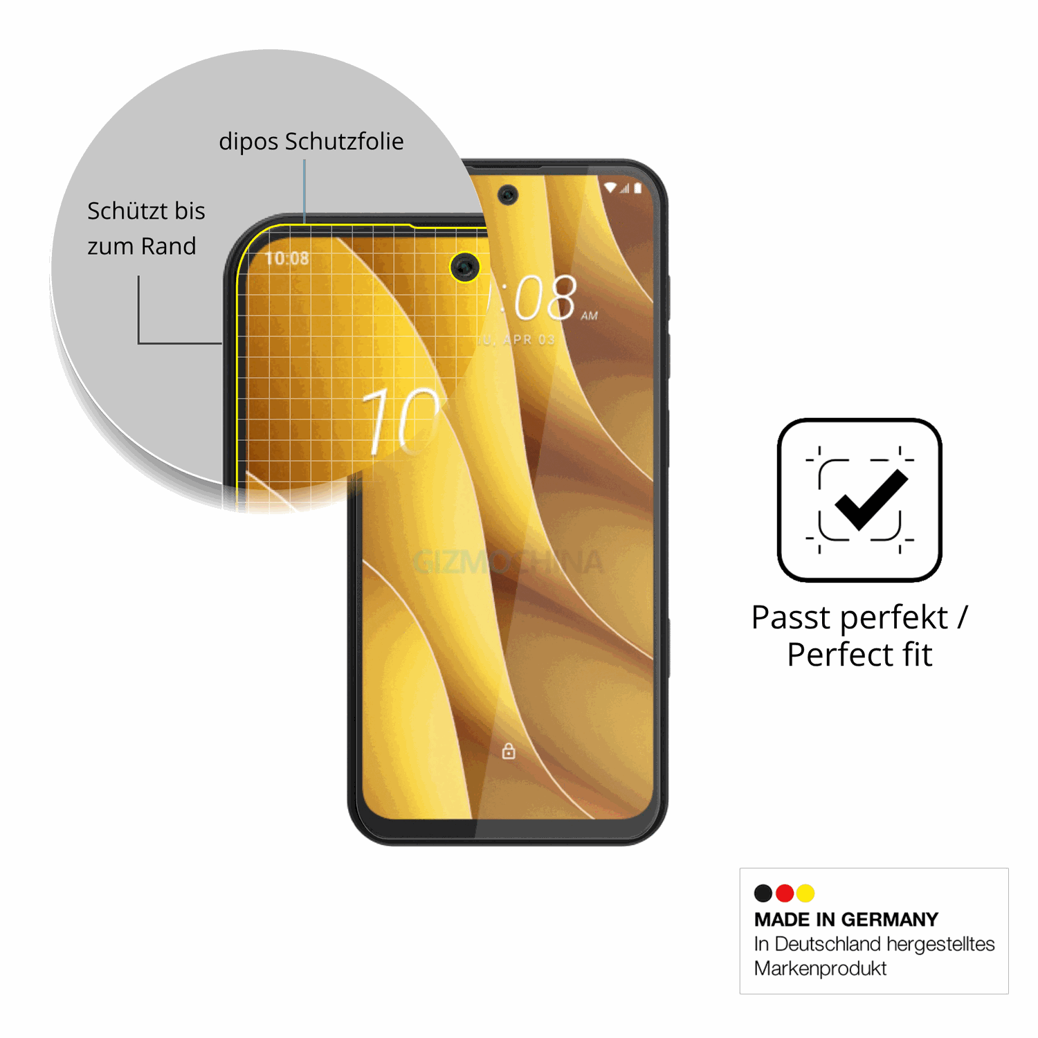 Besonders flexibler Displayschutz mit Anti-Shock-Schicht im Materialmix