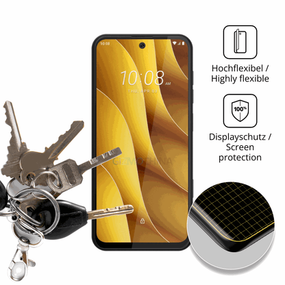 dipos Displayschutz für htcwildfire e7 plus, transparente Oberfläche, geringe Dicke und perfekte Passform