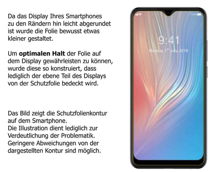 Privatsphäre-Schutz durch Sichtschutz-Folie passend zugeschnitten für HTC Wildfire X