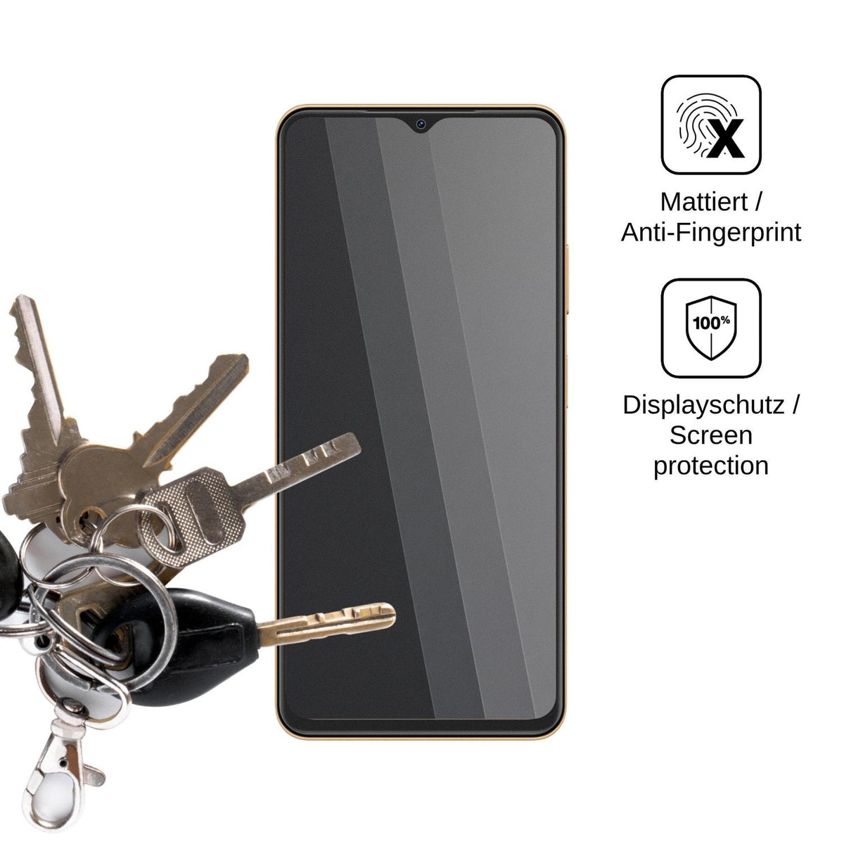 Blickschutzfolie für Huawei Enjoy 100m matt Schutzfolie Privacy