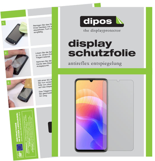 Matte Displayschutzfolie von dipos passend für Huawei Enjoy 20 5G, präziser Zuschnitt und blasenfrei montiert