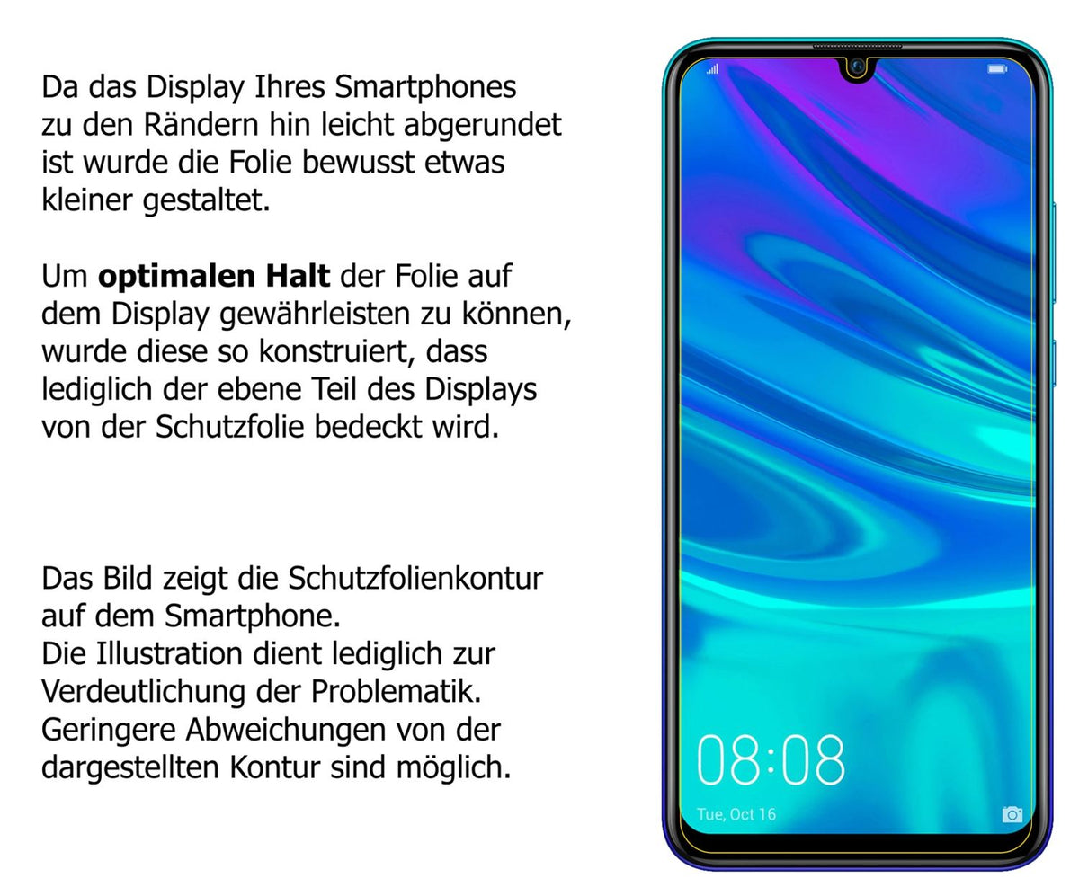 1x 9H Schutzfolie matt für Huawei Enjoy 9S Panzerfolie