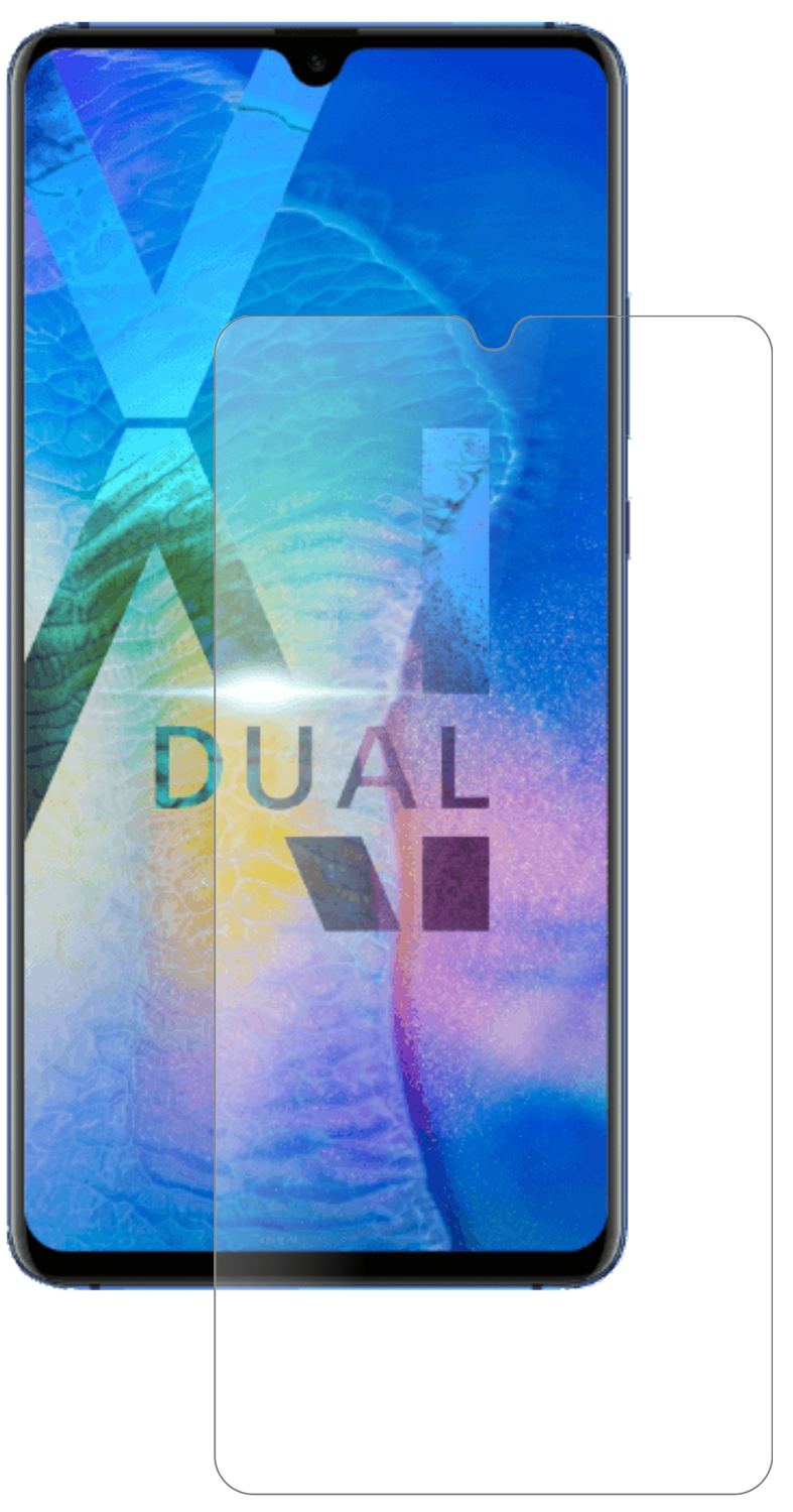HuaweiMate 20 X 5G mit aufgebrachter dipos Panzerfolie, die lästige Fingerabdrücke minimiert